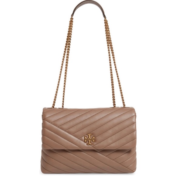 Tory Burch Handbags - Tory Burch Kira Chevron Convertible Shoulder Bag Taupe